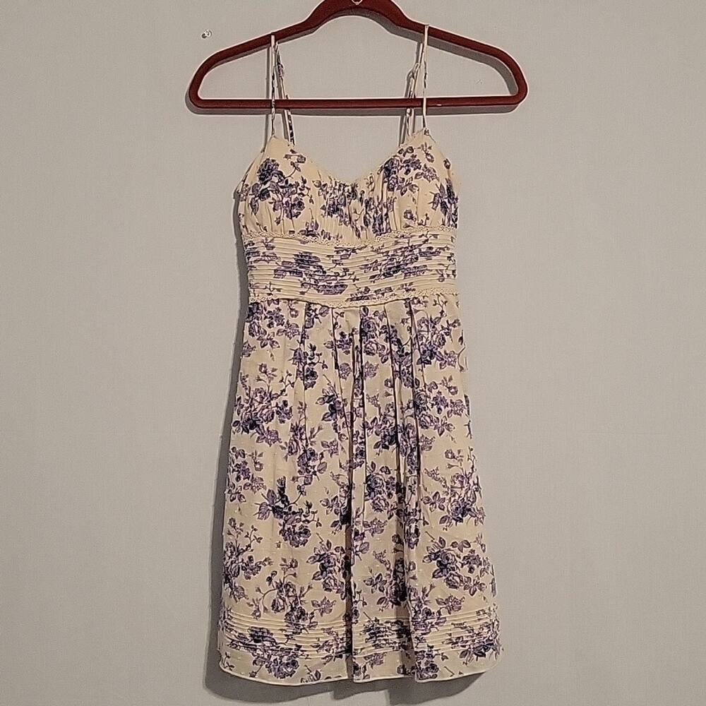 Speechless Floral Sweetheart Empire Waist Babydoll Dress sz 3 purple Cottagecore
